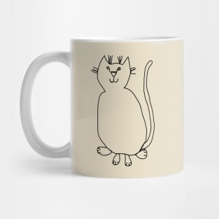 Minimal String Kitty Mug